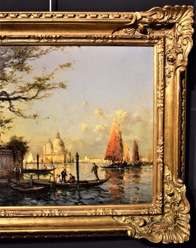 Paintings & Drawings  - Éloi-Noël Bouvard (1875 -1957) - Pair of Venetian views, Canal Grande and Basilica della Salute